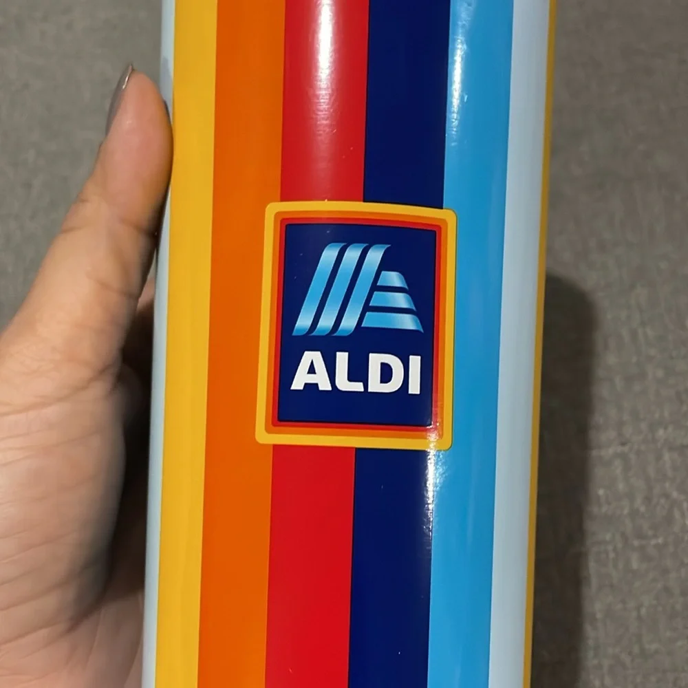 ALDI Rainbow Tumbler 2023 Gear Capsule Collection Stripes 24oz Stainless NWT